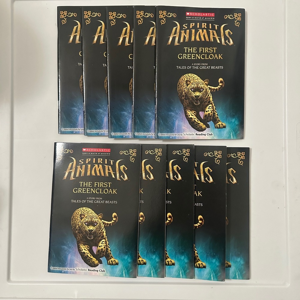 Lot of 10 Spirit Animals The First Greencloak Scholastic Reading Club Booklets